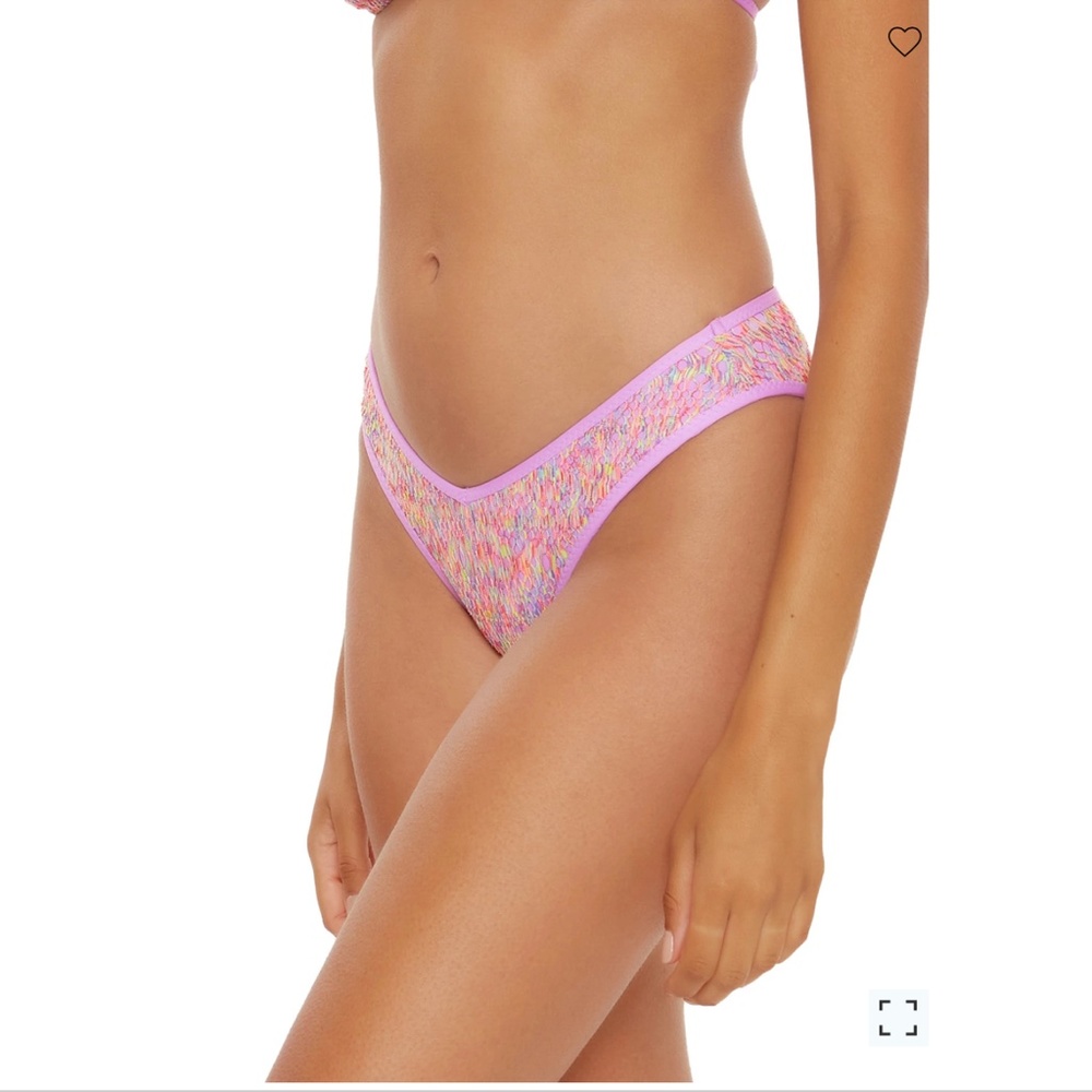 NEW $58 Becca‎ [ Large ] Coastal Brazilian Bikini Bottom in Orchid - Picture 2 of 12